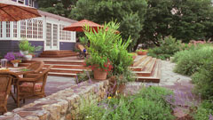 Stone wall and patio in Tarrytown, NY